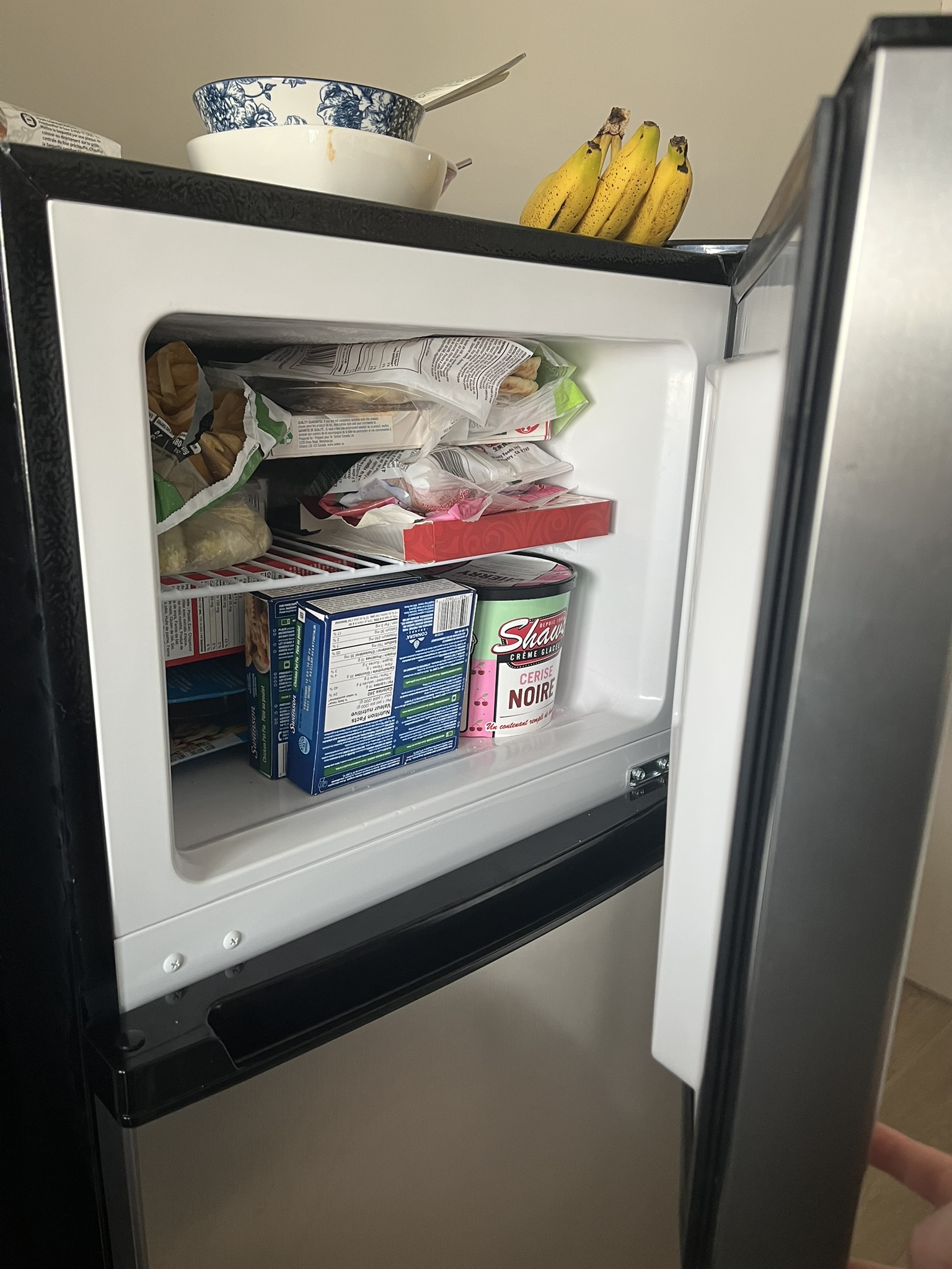 I have my own fridge in my room it's new this year, I love it!<br><audio controls src='/audio/freezer.mp3'></audio>