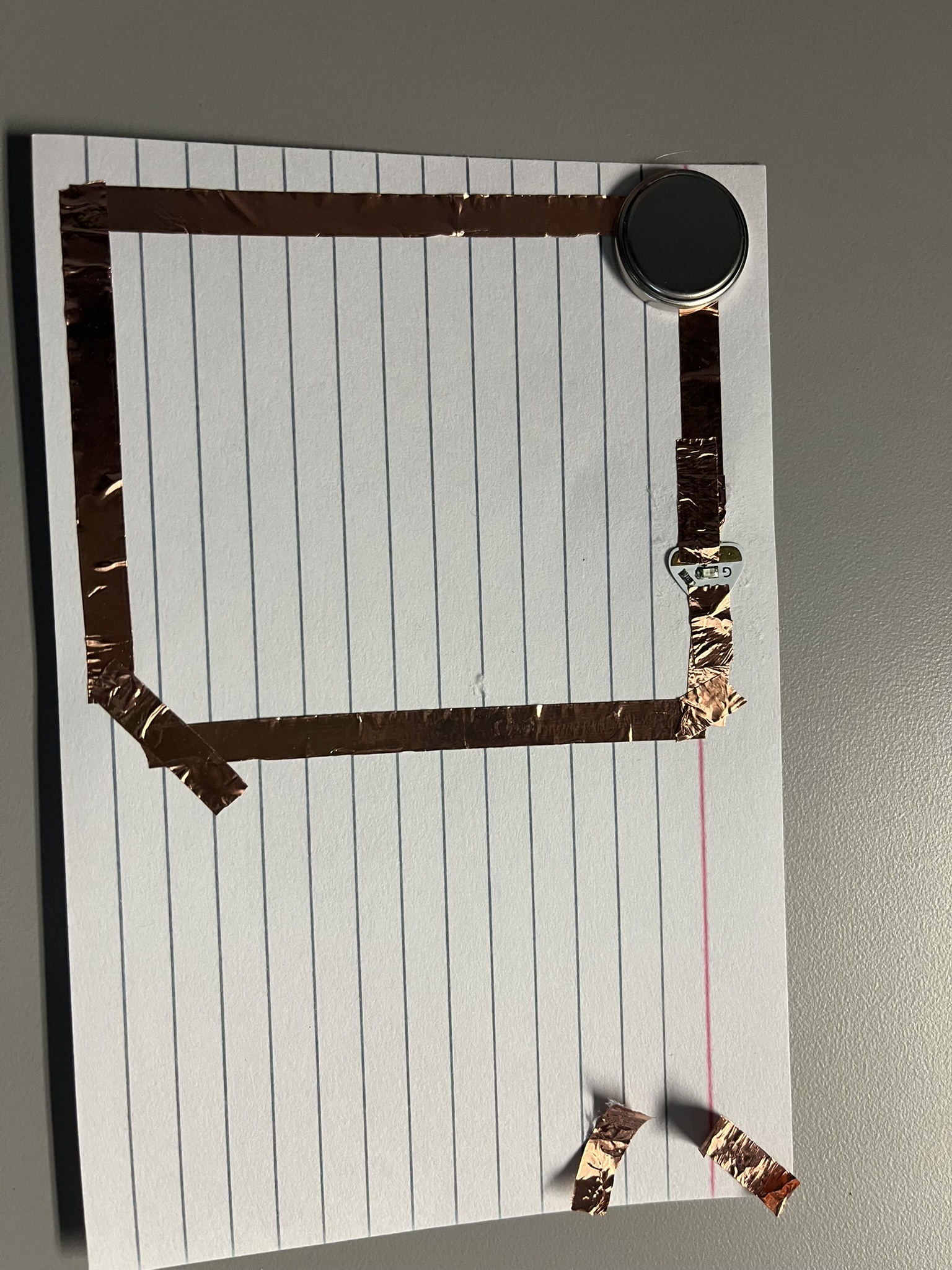 There were a lot of failed circuits in the process of remembering how to construct them and learning how to best utilize the copper tape.