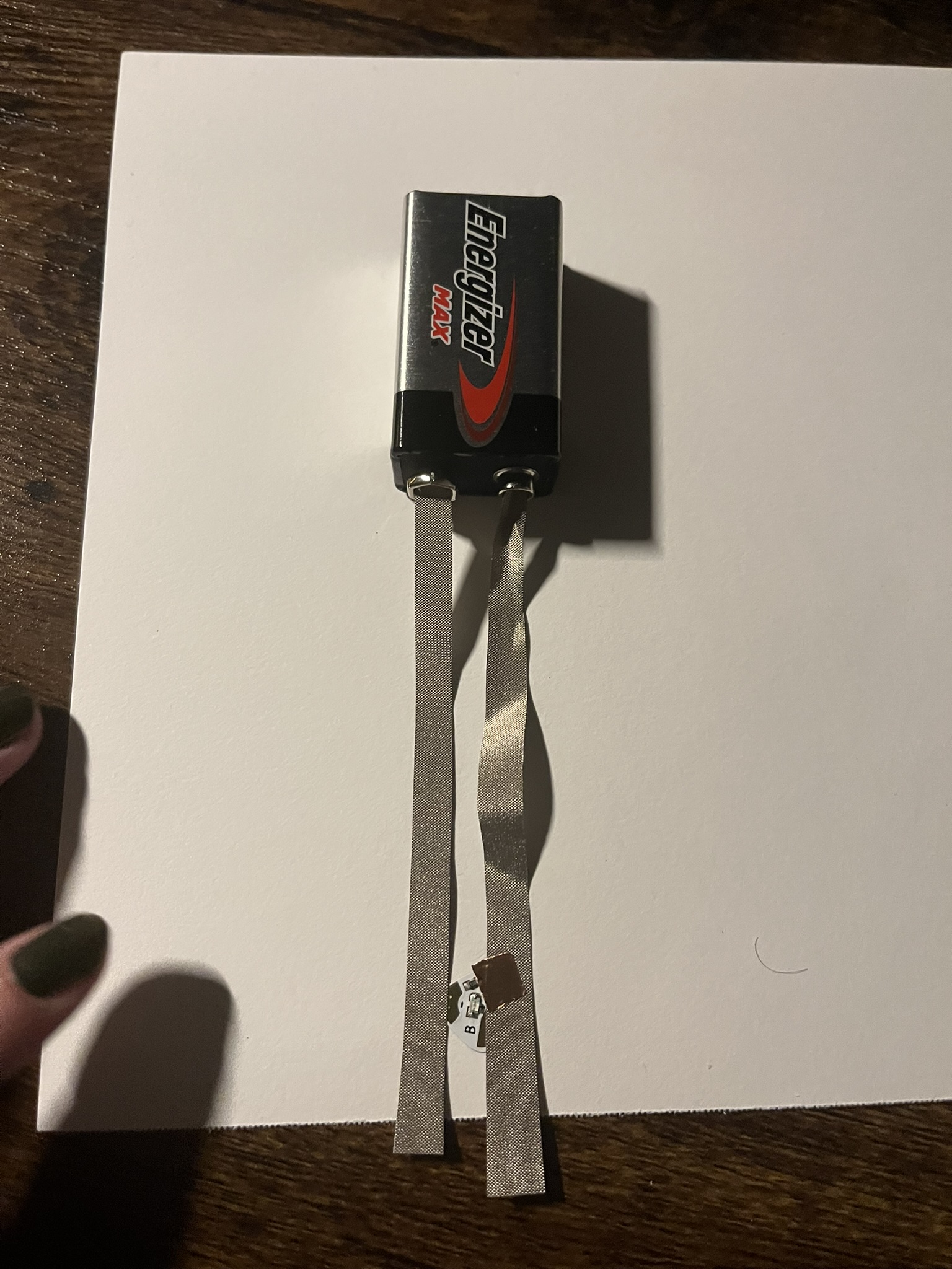 Aside from the copper tape I had a lot of success creating simple circuits with conductive fabric. I thought this was incredibly cool.