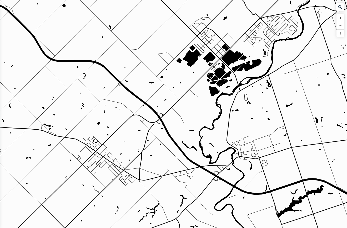 This is a laser cut ready map of my home town to decide if this is what I wanted to pursue as my final, ultimately I did not go with this.